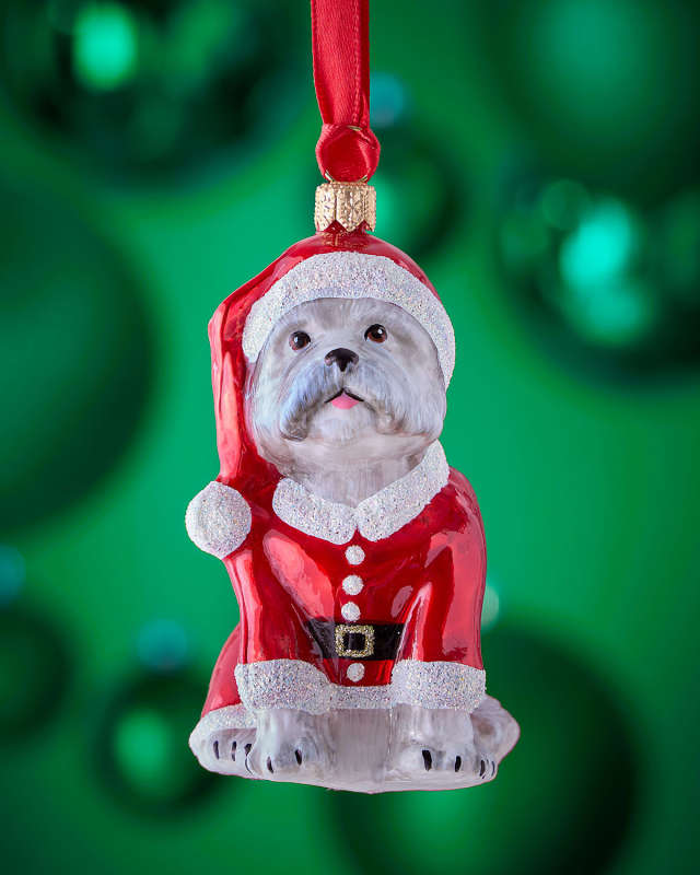 Westie Santa Outfit Christmas Ornament